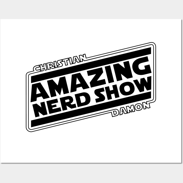 The Amazing Nerd Logo! (Black) Wall Art by The Amazing Nerd Show 